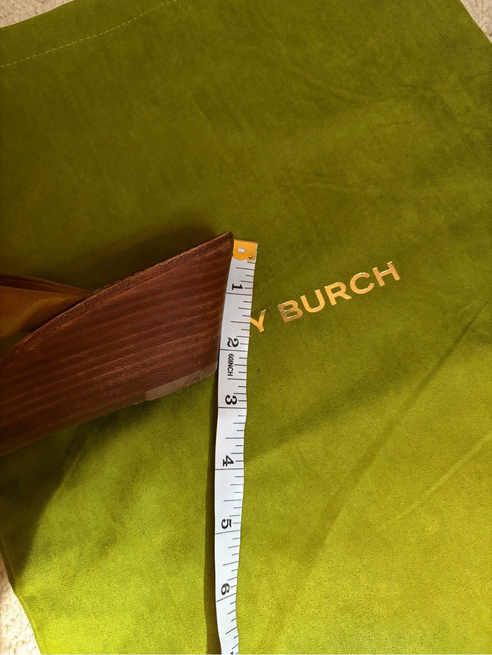 Tory Burch Tan Leather Mini Wedge Sandals - Picture 10 of 10